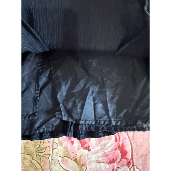 Laura Leigh Pleated Midi flare Skirt100% Silk Whimsigoth Feminine 12 office Y2k - Picture 6 of 10